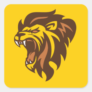 Brullende Leeuw van Moed Vierkante Sticker