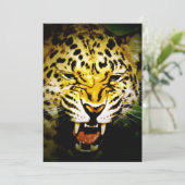 brullende luipaard uitnodiging (Staand voorkant)