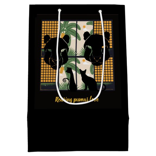 Brullende Pumas Harten Medium Cadeauzakje (Achterkant)