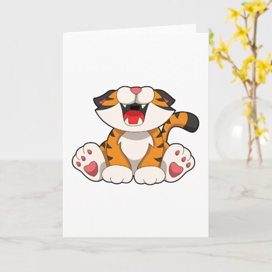 Brullende tijger kaart (Gele Bloem)