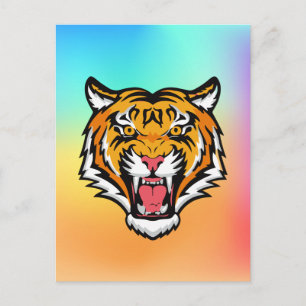 Brullende Tijger Kop-25818 Feestdagenkaart