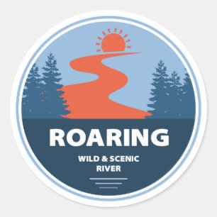 Brullende Wild en Schilderachtig River Oregon Ronde Sticker