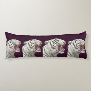Brullende Witte Tijger – Body Pillow Ontwerp Lichaamskussen