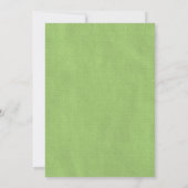 Brûlons rustiques jaunes et verts Invitations de m (Dos)