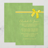 Brûlons rustiques jaunes et verts Invitations de m (Devant / Derrière)