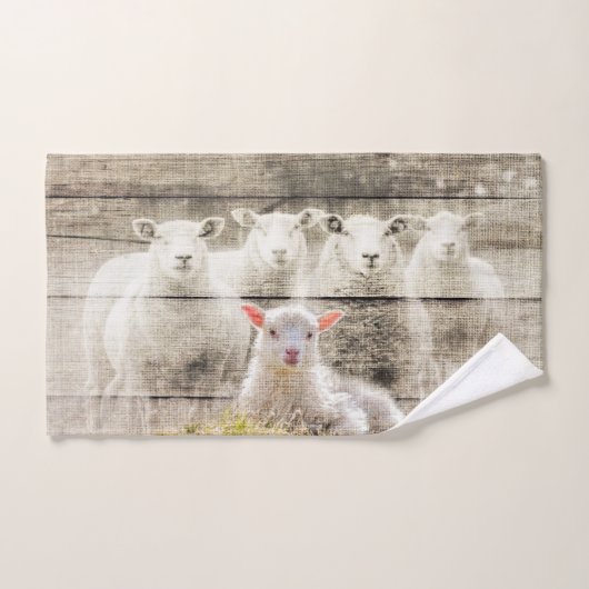 Brûlure d'agneau de bébé à mouton rustique (Serviette à main)