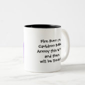 Brûlure de feu et bulle de Cauldron... Mug de sorc (Devant droit)