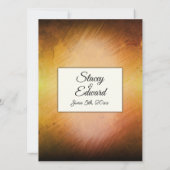 Brume jaune éclatante 2 Faire-part de mariage (Dos)