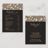 Brun 2 de fleurs de cerisier de spa de carte de (Devant / Derrière)