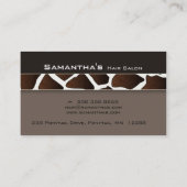 Brun à la mode de girafe de salon de carte de (Dos)