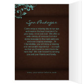 Brun bleu 2 floraux de toile de brochure de salon (Intérieur (Gauche))