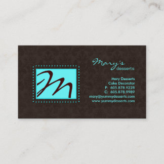 Brun bleu de carte de visite professionnel de