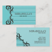 Brun bleu de turquoise de remous de carte de (Devant / Derrière)