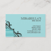 Brun bleu de turquoise de remous de carte de (Dos)