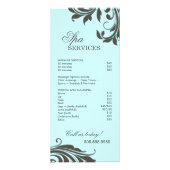 Brun bleu floral de feuille de spa de carte de (Dos)