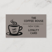 Brun | Carte de fidélité Café Shop (Devant)