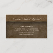 Brun de suède de n de carte de visite en cuir ' (Dos)