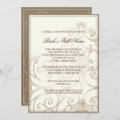 Brun de taupe d'orchidée de Cattleya - invitation (Devant / Derrière)