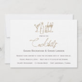 Brun des invitations | de cocktail de mariage (Devant)