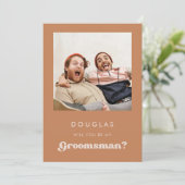 Brun élégant Serez-vous mon carte photo de toilett (Debout devant)