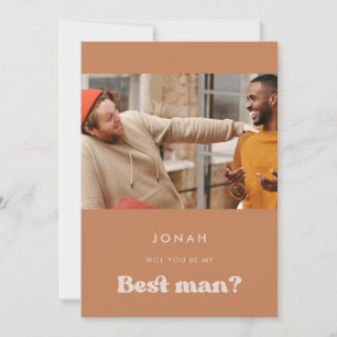 Brun élégant Serez-vous mon meilleur carte photo