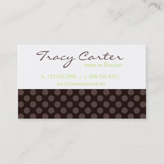 Brun et carte de maman de chaux (Devant)