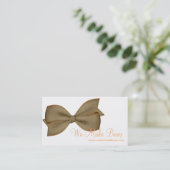 Brun et carte de visite orange 1 de style d'arc (Debout devant)