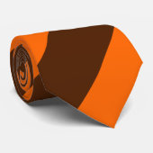 Brun et cravate régimentaire orange de rayure (Roulé)