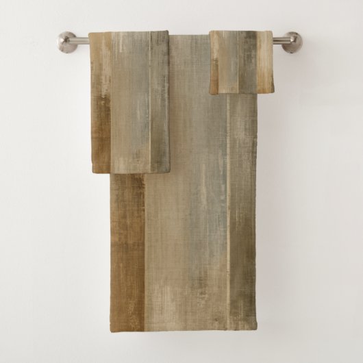 Brun gris beige rustique rayure bois de grange pat (En situation)