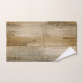 Brun gris beige rustique rayure bois de grange pat (Serviette à main)