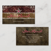 Brun H de léopard de carte de visite de suède (Devant / Derrière)