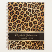 Brun léopard bronze motif nom de bande dorée (Devant)