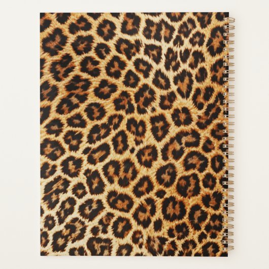 Brun léopard bronze motif nom de bande dorée (Dos)