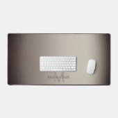 Brun métal brossé élégant design moderne Monogramm (Clavier et souris)