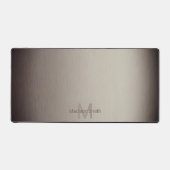 Brun métal brossé élégant design moderne Monogramm (Recto)