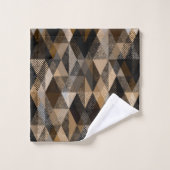 Brun noir monochrome texturé (Gant de toilette)