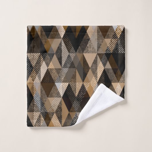 Brun noir monochrome texturé (Gant de toilette)