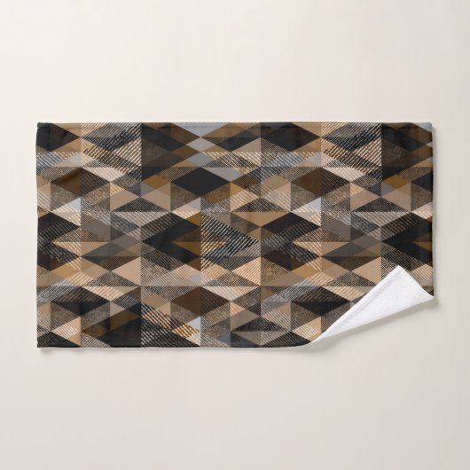 Brun noir monochrome texturé (Serviette à main)
