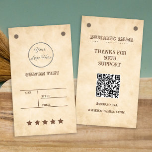 Brun occidental avec logo étiquette de prix du pro