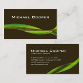 Brun professionnel de carte de visite de vague (Devant / Derrière)