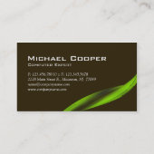 Brun professionnel de carte de visite de vague (Dos)