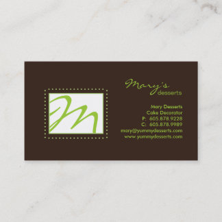 Brun professionnel de vert de carte de visite de