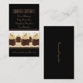 Brun sur les cartes de visite noirs de petit (Devant / Derrière)