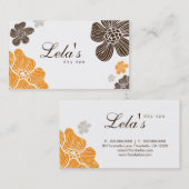 Brun tropical d'Org de carte de visite de spa (Devant / Derrière)