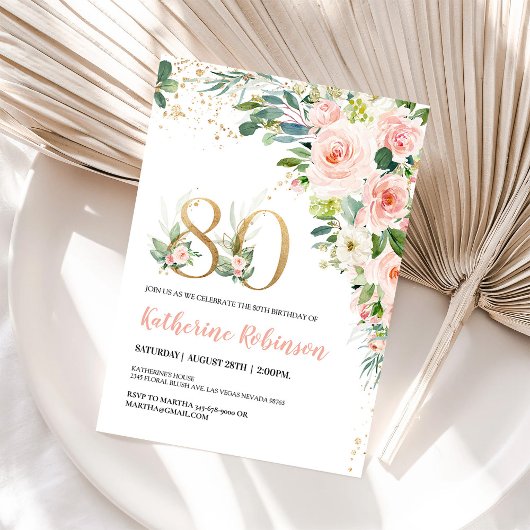 Brunch 80e anniversaire Invitation