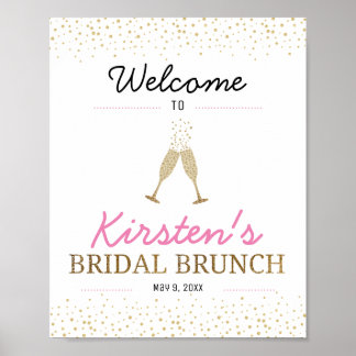 Brunch and Bubble Vrijgezellenfeest Welcome Poster