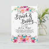 Brunch and bubbly Bridal Shower Invitation Kaart (Staand voorkant)