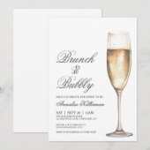 Brunch And Bubbly Bridal Shower Kaart (Voorkant / Achterkant)