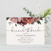 Brunch avec la mariée Burgundy Shower Invitation (Debout devant)