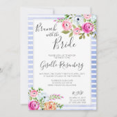Brunch avec la mariée Invitation florale moderne (Devant)